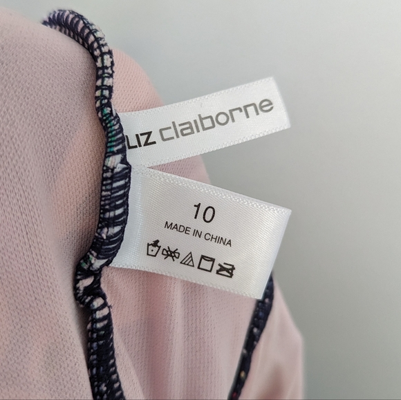 Liz Claiborne One Piece Floral Swimsuit 10 - Picture 5 of 7